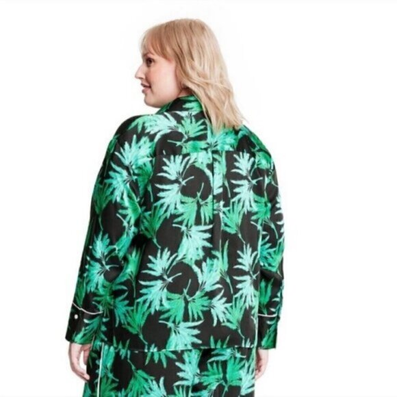 Fe Noel x Target Palm Print Long Sleeve Button Down Shirt NWT - Picture 4 of 5